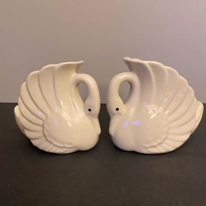 Vintage Ceramic Swan Planters